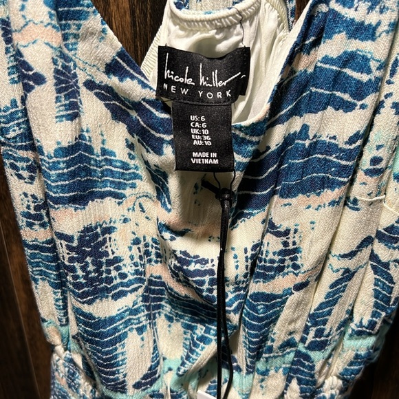 Nicole Miller by New York Strappy Maxi Dress Smocked Waist - Picture 7 of 10